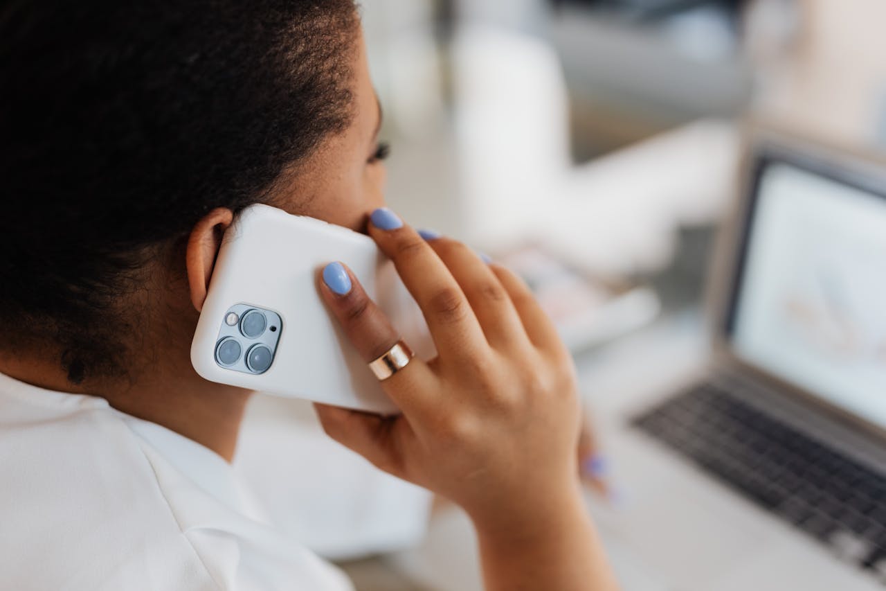 Overhead Shot of Person Having a Phone Call